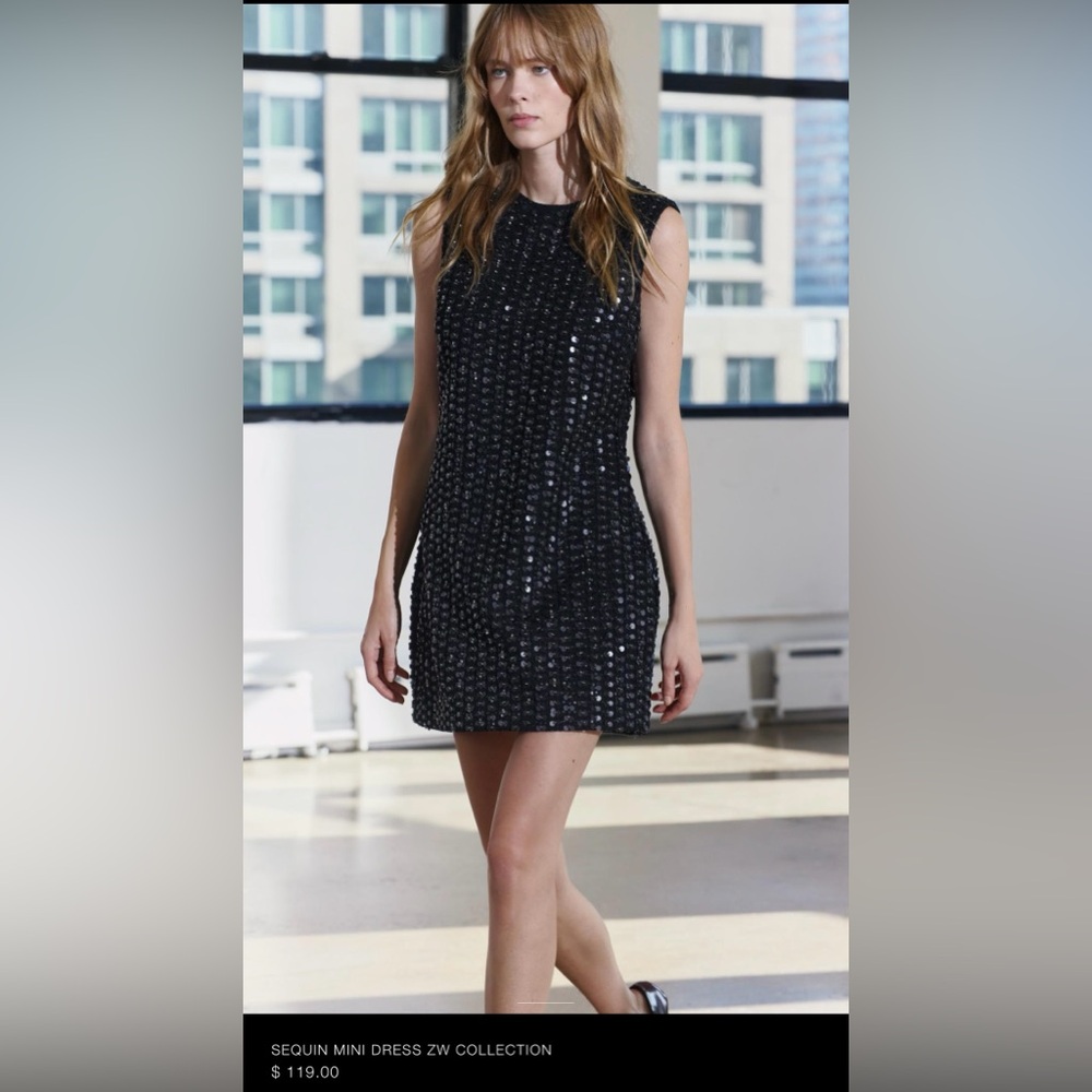NEW Zara black Christmas party dress
